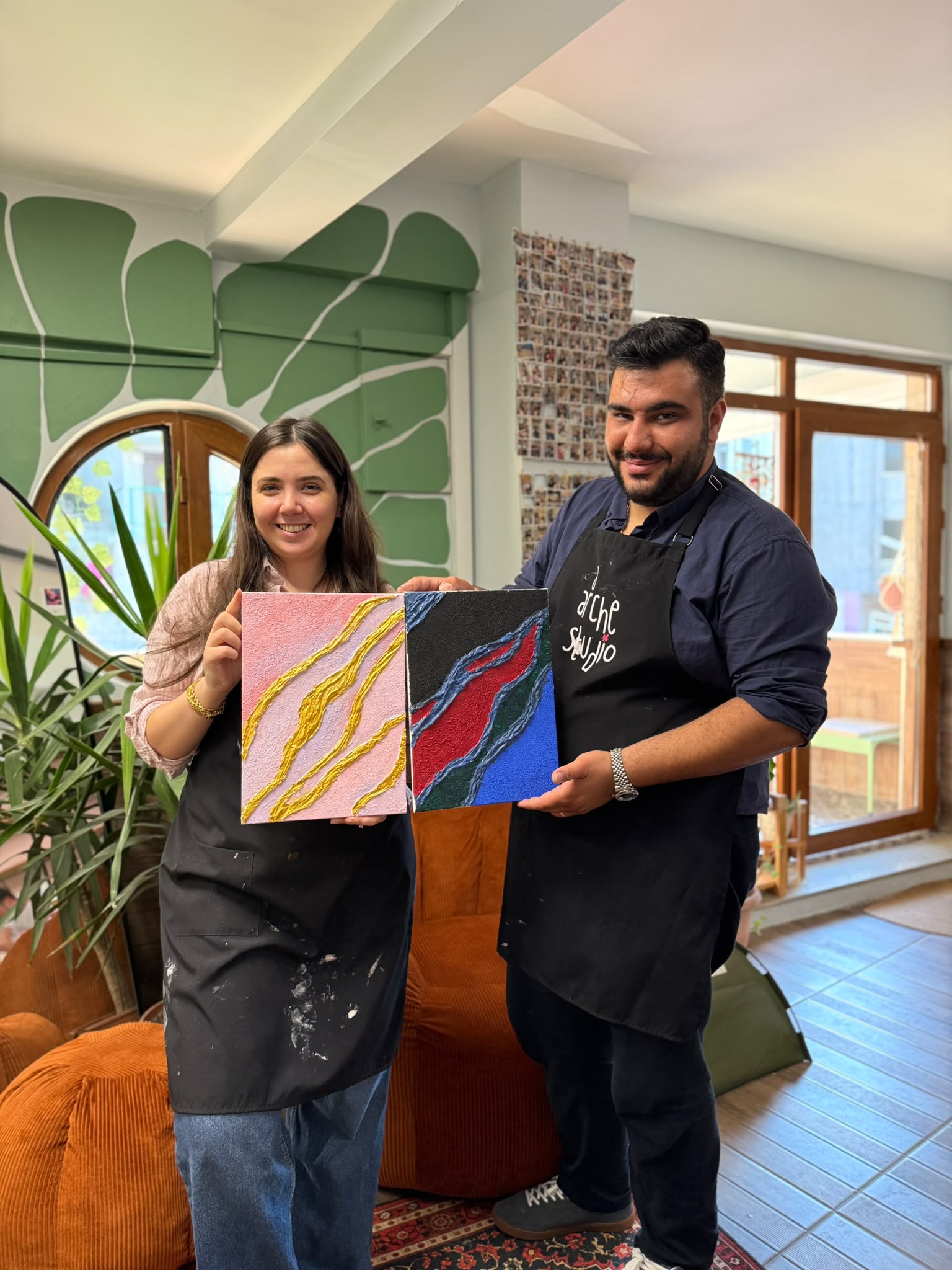 Dokulu Tablo Workshop - Arche Art Studio & Coffee