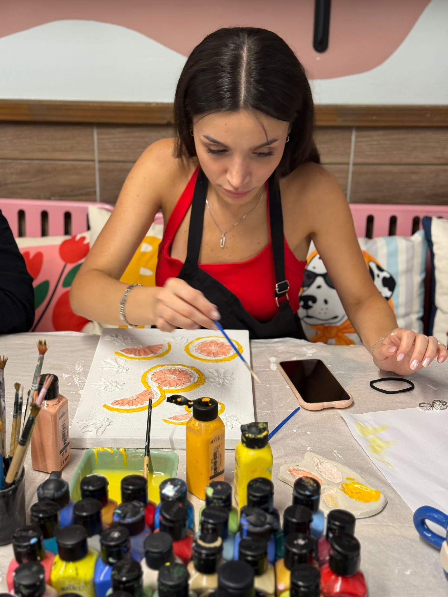 Dokulu Tablo Workshop - Arche Art Studio & Coffee