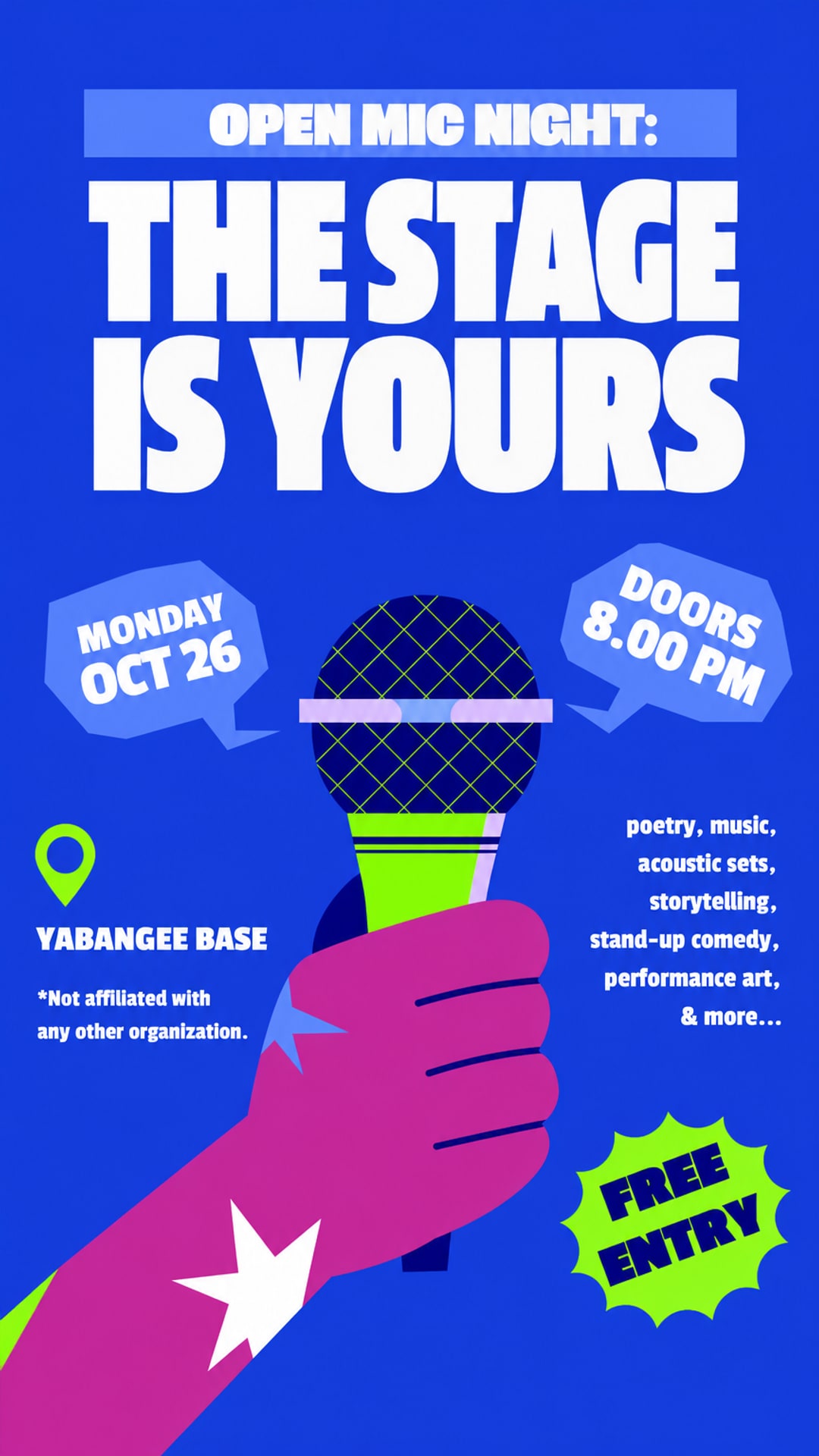 Open Mic Night: The Stage is Yours